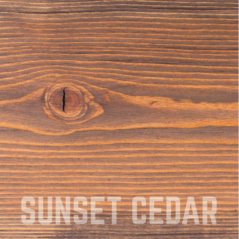 Tablette en bois de pin massif Anothy, Cèdre coucher de soleil, H 1 po x l 24 po x P 7,5 po