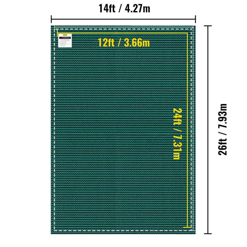 Pool Safety Covers, 0.5" H x 312" W x 168" D