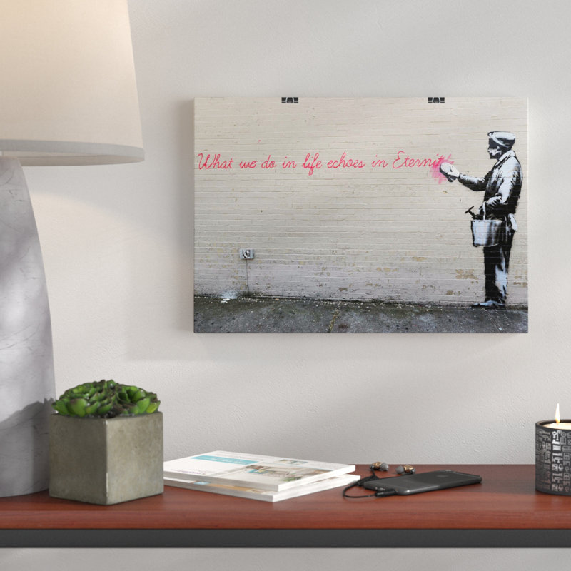 What We Do In Life Graffti Wall by Banksy - No Frame Print, 29.7 x 42cm