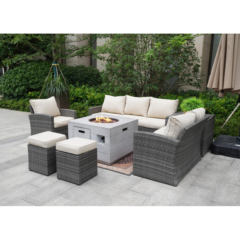 8 - Person Patio Conversation Set with Cushions