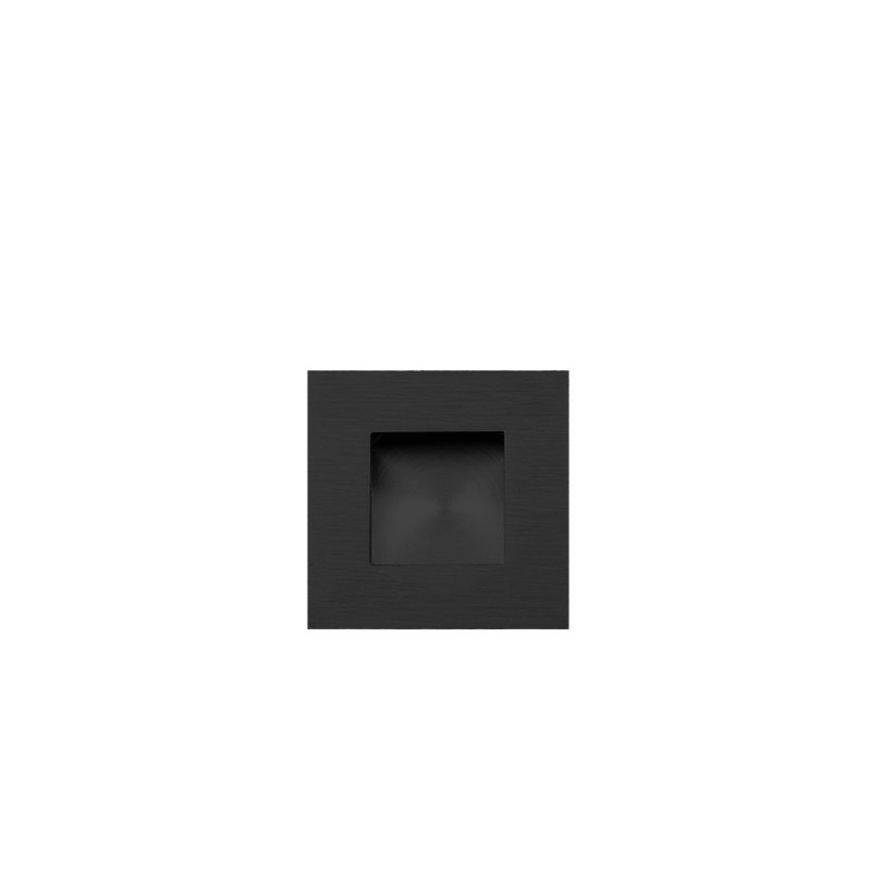 Plaque à tirer carrée, Noir satiné, H 1,97 po x l 1,97 po x P 1 po
