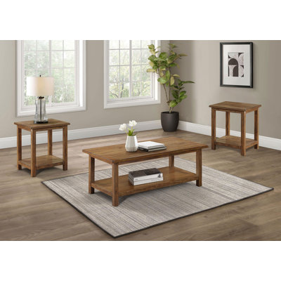 Ensemble de tables basses et de tables de bout 3 pièces Payne - brun vieilli