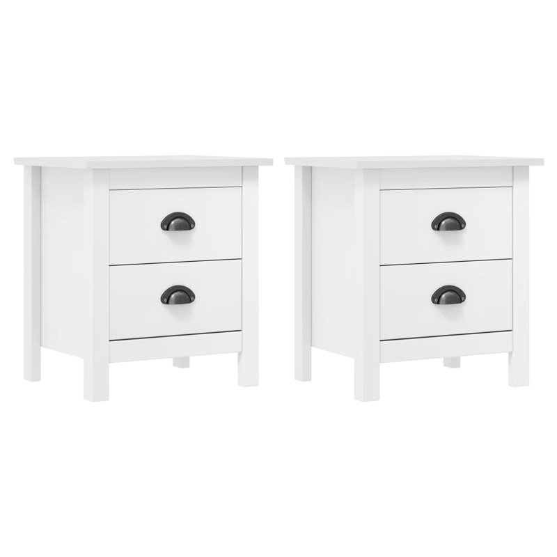 Abdussamad 19.5'' W Solid Wood Nightstand, White