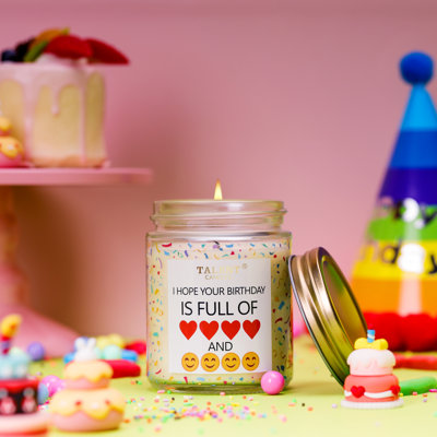 Cadeaux de joyeux anniversaire | Bougie «Happy Birthday» pour femme, meilleur ami, idées de cadeaux d'anniversaire - bougies parfumées poire et jasmin blanc