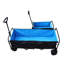 Chariot à roulettes pliant très long avec freins - Chariot utilitaire de jardin à grande capacité pour les achats en plein air et la plage