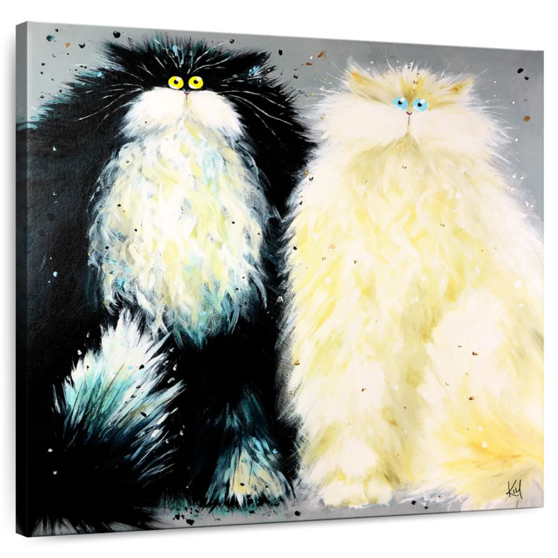 Brampt Mr And Mrs Cats, 36" H x 36" W