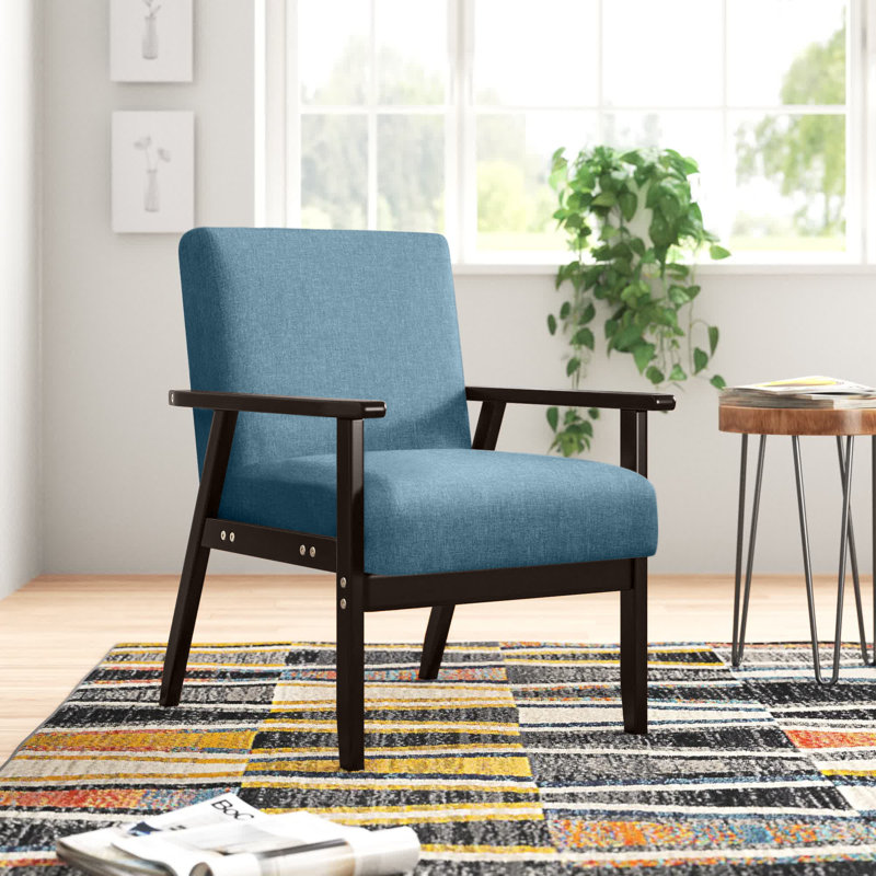 Avanelle 63.5Cm Wide Linen Armchair, Navy 100% Linen