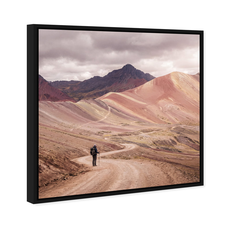 On My Way Print by Oliver Gal, Black Floater Frame, 17"H x 17"W