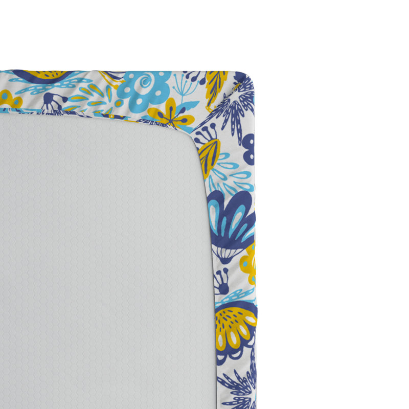Microfiber Floral Fitted Sheet, Full Fitted Sheet