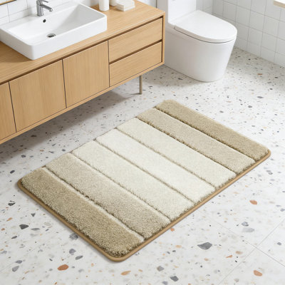Soft Bathroom Rug With Non-Slip Backing, Absorbent And Quick-Drying Shaggy Bath Mat, Machine Washable For Bathroom Floor