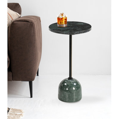 Table à boissons en marbre onyx Poise
