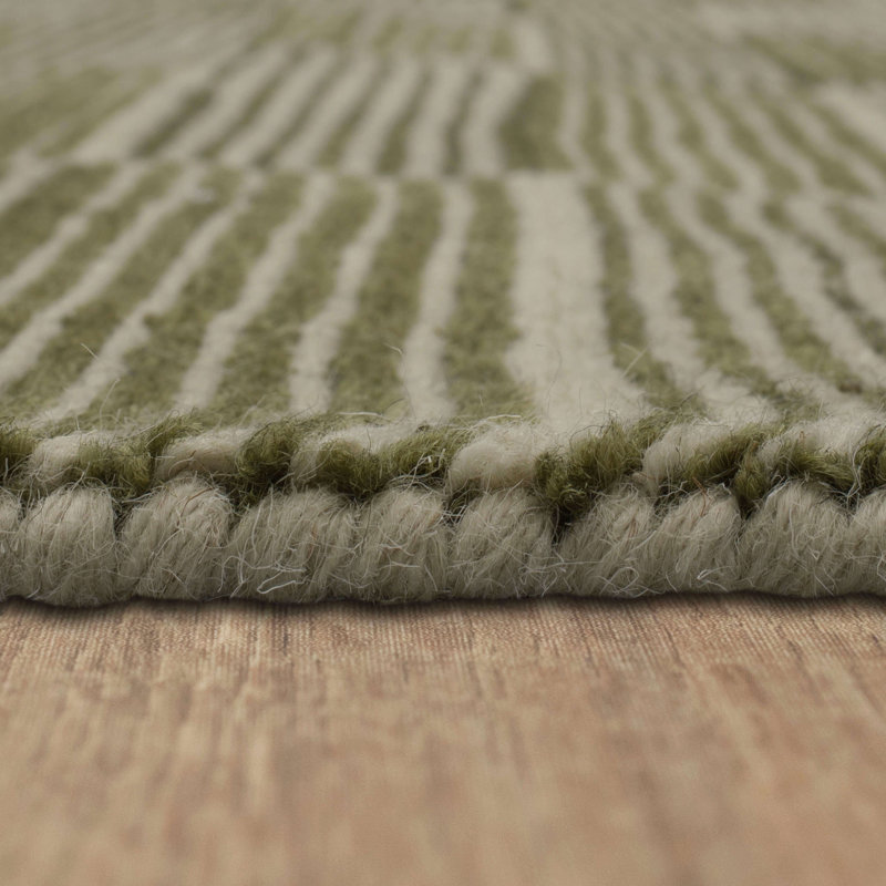 Karastan Rugs Broken Stripe Moss Area Rug, Rectangle 5' x 8'