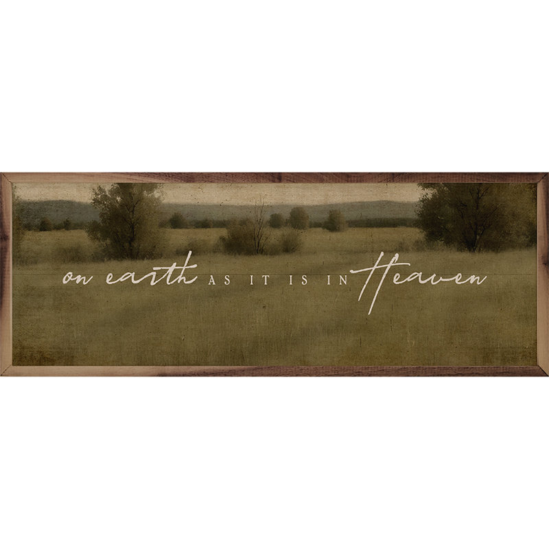 Rectangle Print on Wood, 4" H x 12" W