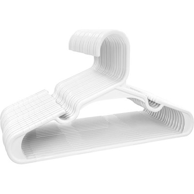 60 Pack Kids Hangers - 11.5 Inch Plastic Baby Hangers For Closet - Childrens Hangers For Clothes & Infant Hangers For Closet (White)
