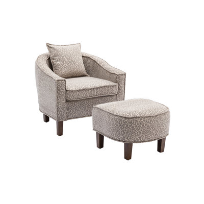 Dorren 29.13'' Wide Chenille Armchair and Ottoman -  Red Barrel StudioÂ®, 2C8BAB7778EB4701A1AD8E99D3481F98