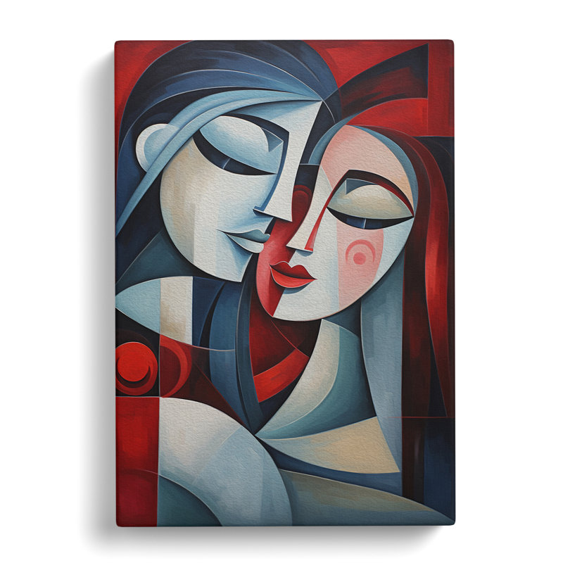 Lovers Cubism No.4 - Wrapped Canvas, 76cm H x 50cm W x 3cm D
