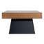 Table basse 31,5 pouces moderne carrée pour salon avec plateau et plateau en grain de bois brun style Mid-Century style campagnard