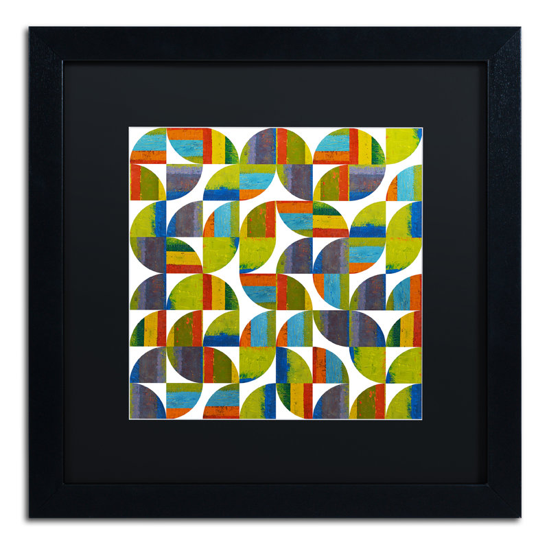 « quarter arrondis 6,0 », reproduction d’art sur toile encadrée, H 16 po x l 16 po x P 0,5 po, Noir