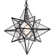 Moravian Star Light Modern Black Pendant Lights Clear Glass Light 19 Inches Hanging Lights For Bedroom Kitchen Island