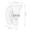 Pritzker Zinc Alloy Armed Sconce