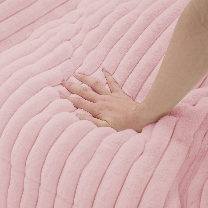 Set of 2 Oversized Compression Corduroy Foam Bean Bag Chair, Pink