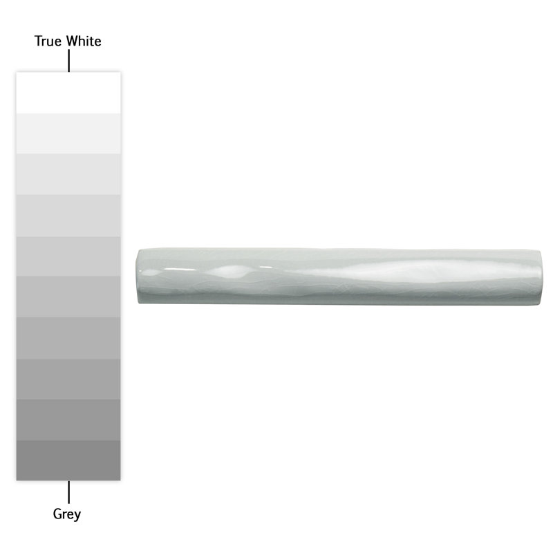 Antic Craquelle 6" x 0.75" Ceramic Quarter Round Tile Trim in Gris soho