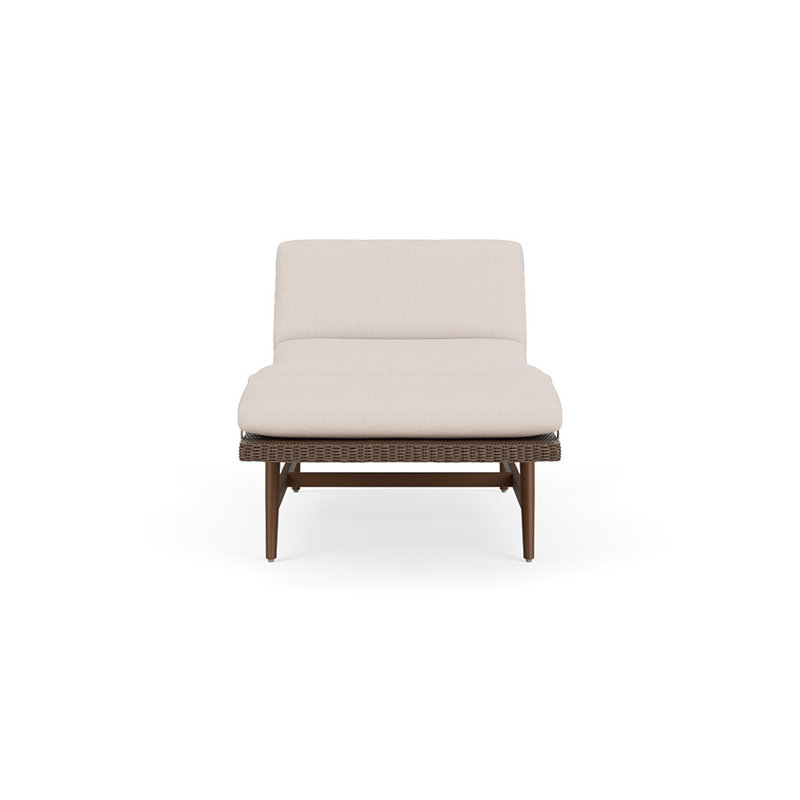 Cascade Outdoor Chaise Lounge, Canvas Birds Eye, Bark