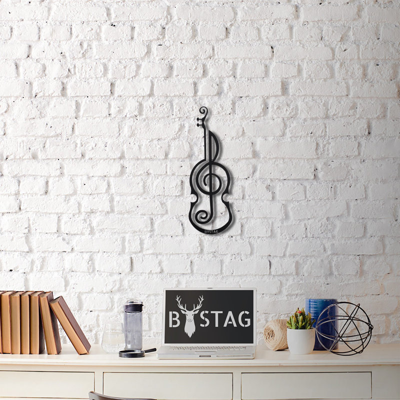 Elegant Decorative Metal Wall Accessory, Black Finish, 19.7 x 6.7 inches | 100% Metal, Thickness: 0.08 inches | Easy Wall Hanging Design | Perfect for Modern Home Decor & Stylish Interiors