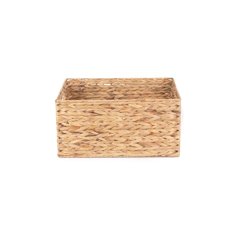 Seilles Wicker Water Hyacinth Storage Basket, 23cm H x 47cm W x 34cm D
