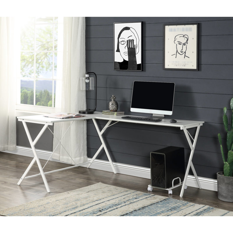 White Finish Computer Desk
