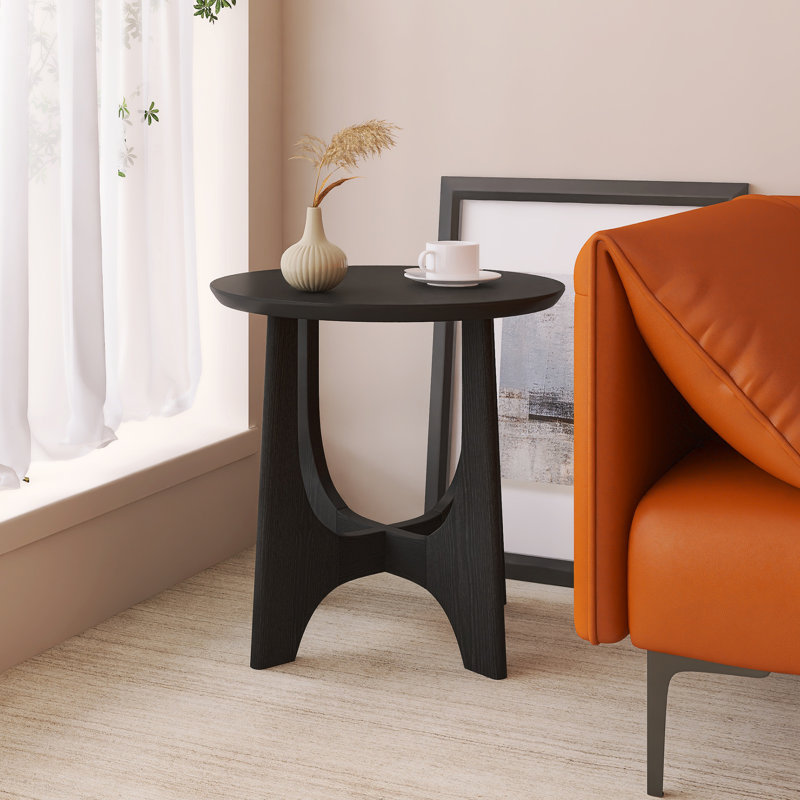 Table d'appoint ronde en bois 25 po
