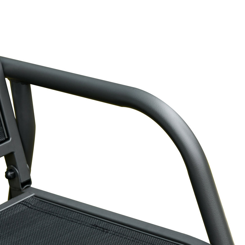 Banc oscillant pour 3 personnes Outsunny, Noir / Noir