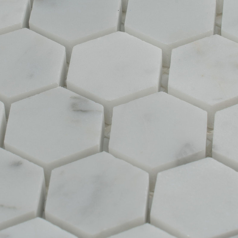 Carreau de mosaïque en marbre nid d'abeille 11,2 po x 12 po