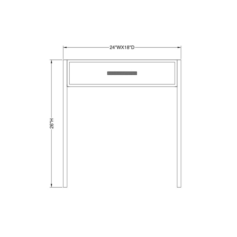 Table de bout avec rangement Milan