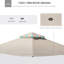 Outsunny Beige Polyester Roof for Gazebo