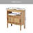 Mahe Bamboo Under-Sink Cabinet with Open Shelf and Sliding Doors U-Shaped Cut-Out