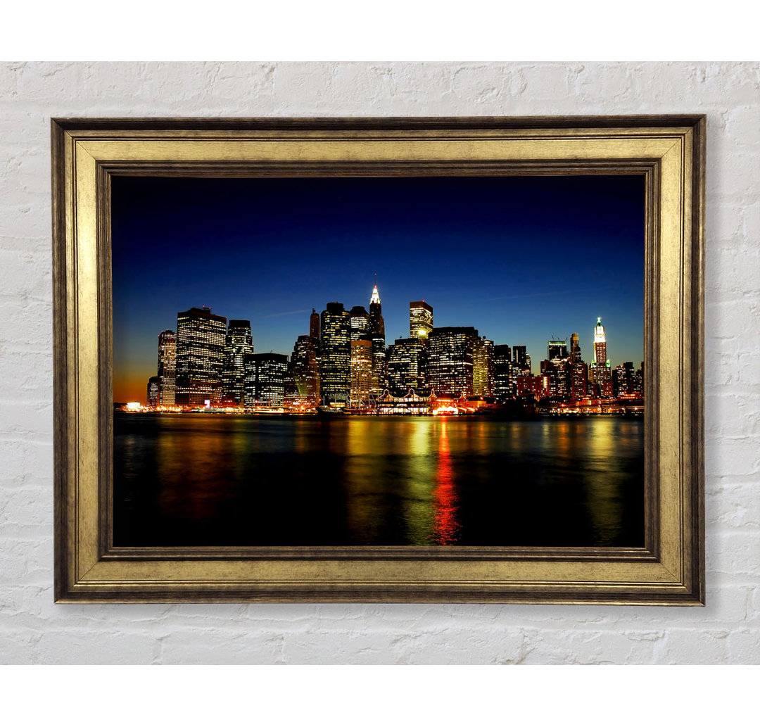 New York City View From Jersey - Einzelne Bilderrahmen Kunstdrucke