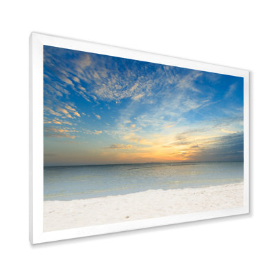 «Dramatic Sky Sea and White Sand - Art mural sur toile nautique et côtier
