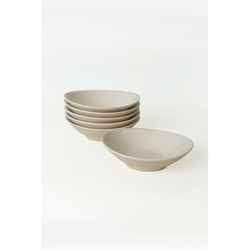 Brayden Studio Bernave 100% CERAMIC Salad Bowl, Cream