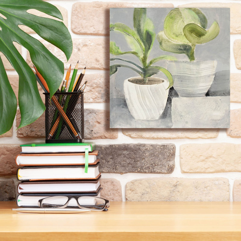 «Greenery Still Life» par Albena Hristova, art mural sur toile, H 12 po x l 12 po x P 0,75 po