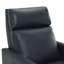 Fauteuil inclinable Mid-Century moderne avec cadre en bois exposé et cuir fleur