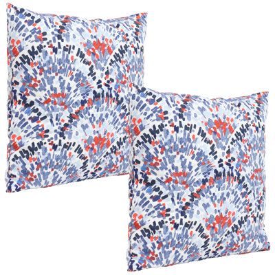 Coussins décoratifs d'extérieur carrés 17 po - Gris géométrique