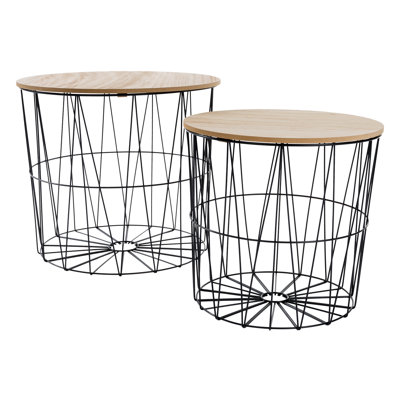 Flossie Abstract Side Table Set