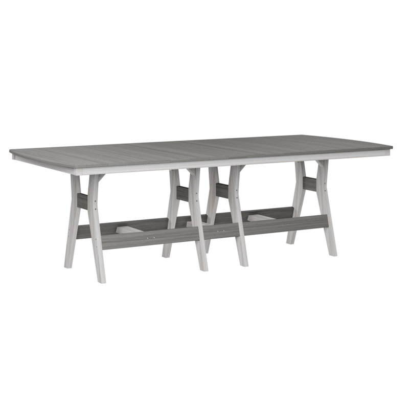 Harbor Outdoor Bar Table, Driftwood Gray, Seashell