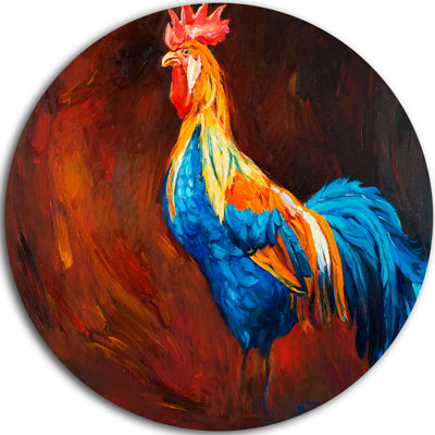 " Blue And Orange Rooster "