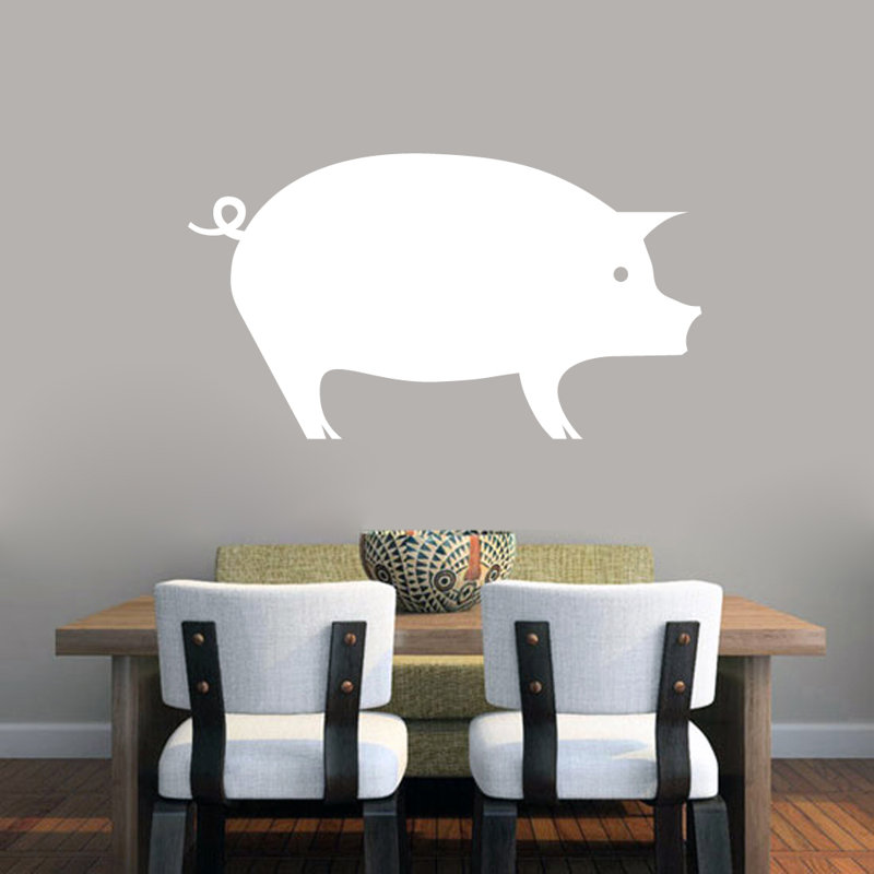 Décalcomanie murale porc, Blanc