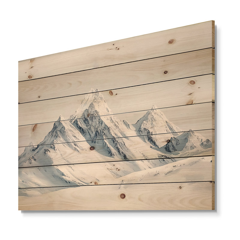 Winter Winter Cape III - décoration murale en bois de l'Alaska - sur bois de pin naturel, H 34 po x l 44 po x P 0,78 po
