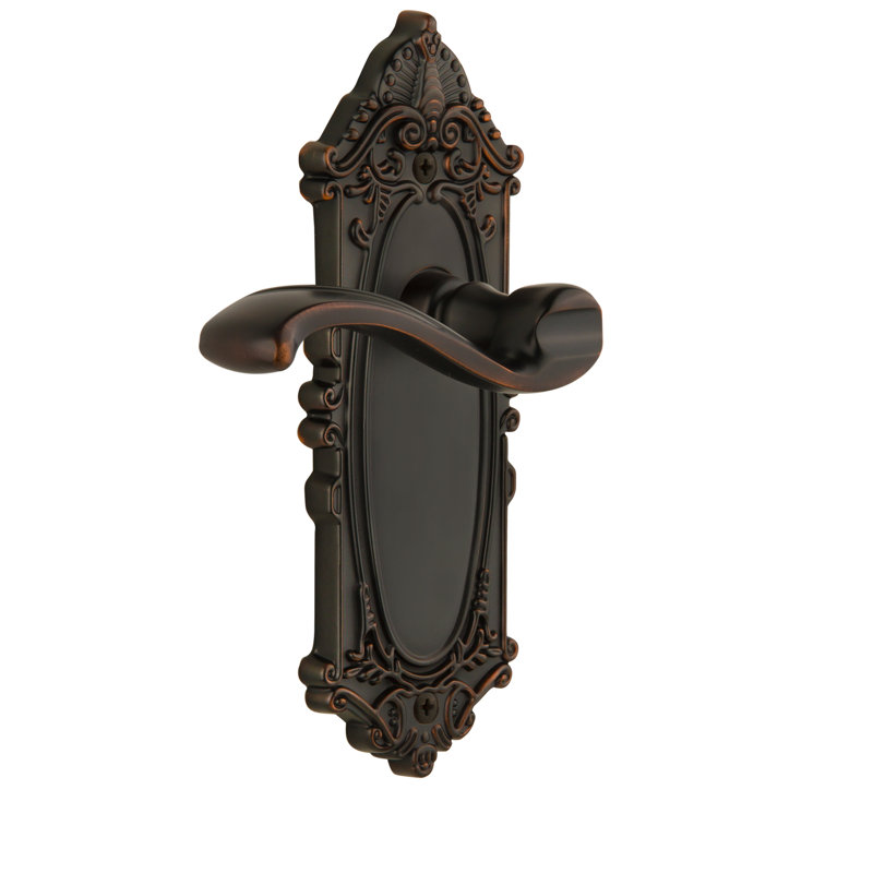Grandeur Grande Victorian Plate Privacy with Portofino Lever, Timeless Bronze, 2 3/8"