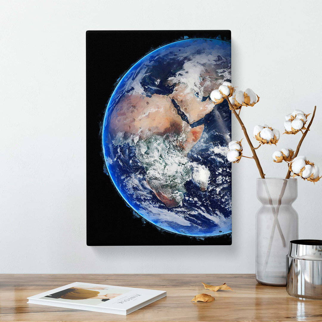 Eastern Hemisphere of Planet Earth - Wrapped Canvas