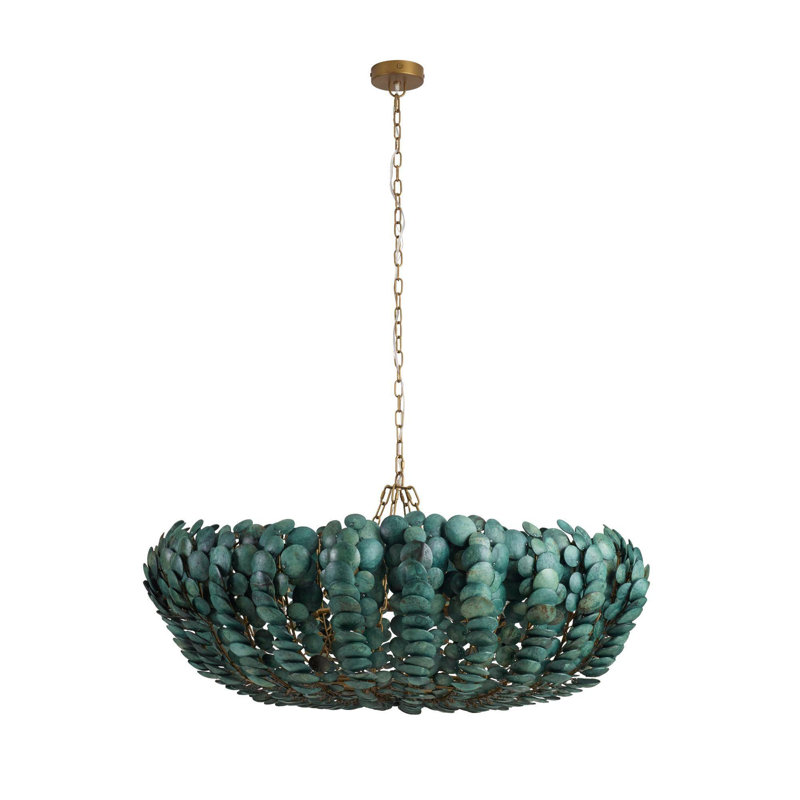 Bilal Round Chandelier, Eucalyptus Stain